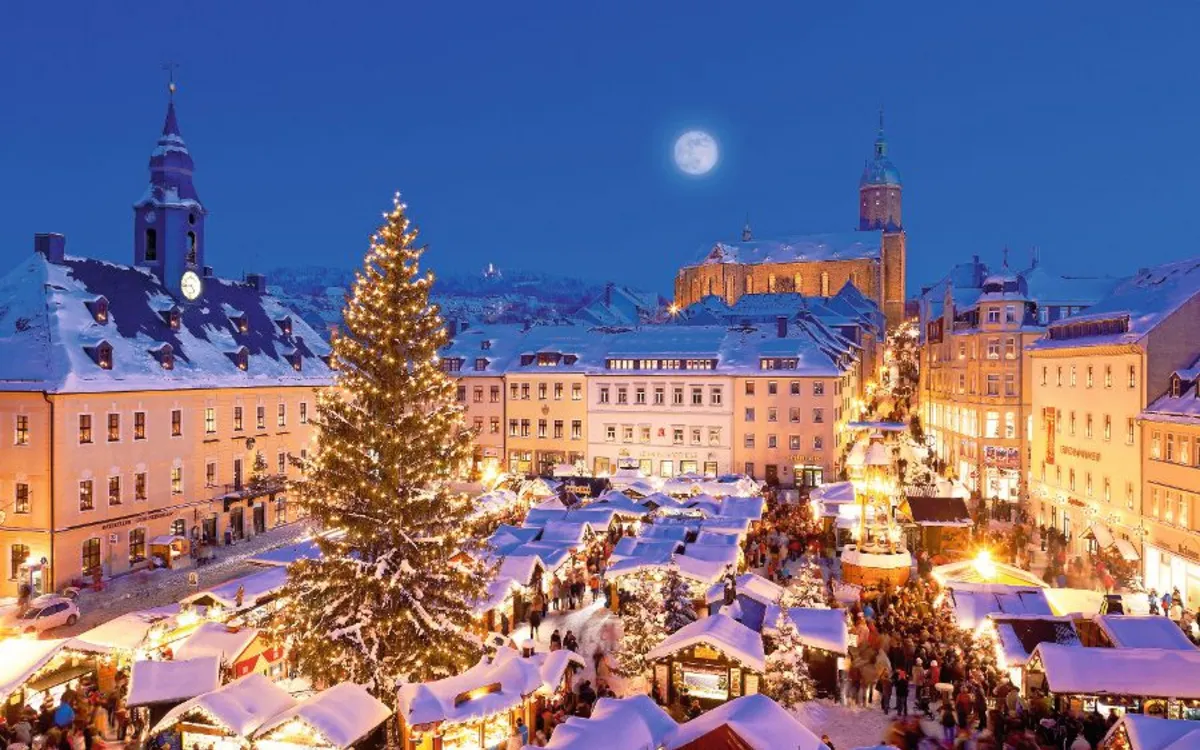 Weihnachtsmarkt in Annaberg-Buchholz im Erzgebirge, Deutschland