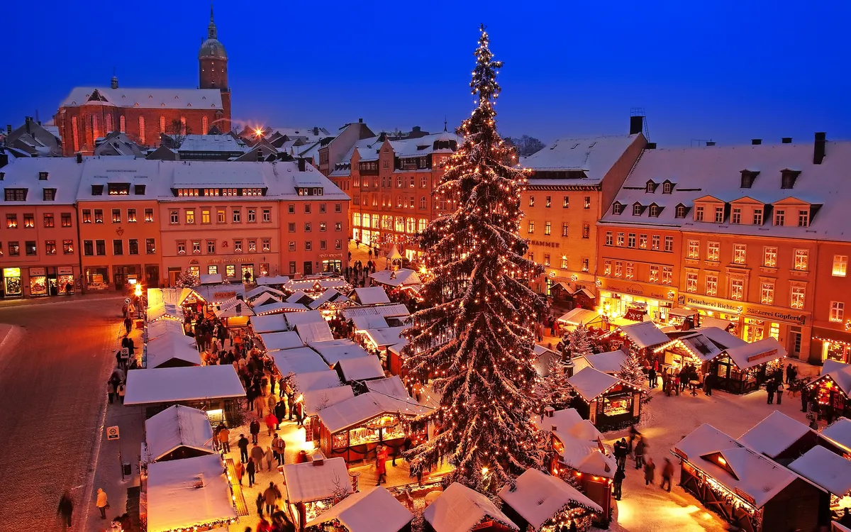 Weihnachtsmarkt in Annaberg-Buchholz im Erzgebirge, Deutschland