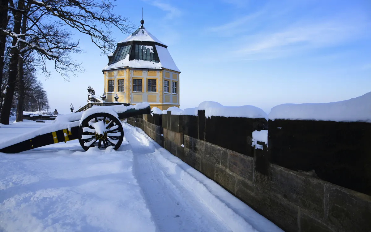 Festung Königstein im Winter