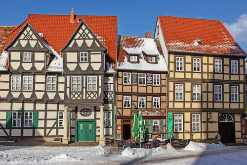 Altstadt von Quedlinburg im Winter
