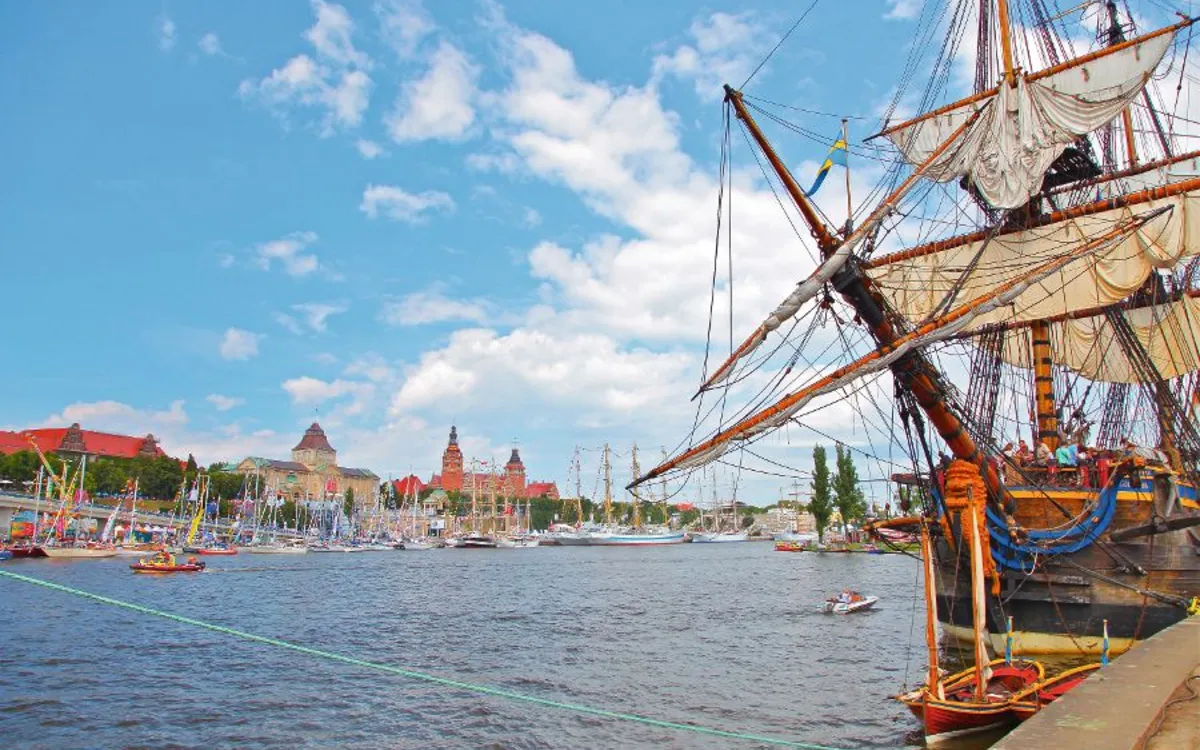 Segelschiff in Stettin, Polen