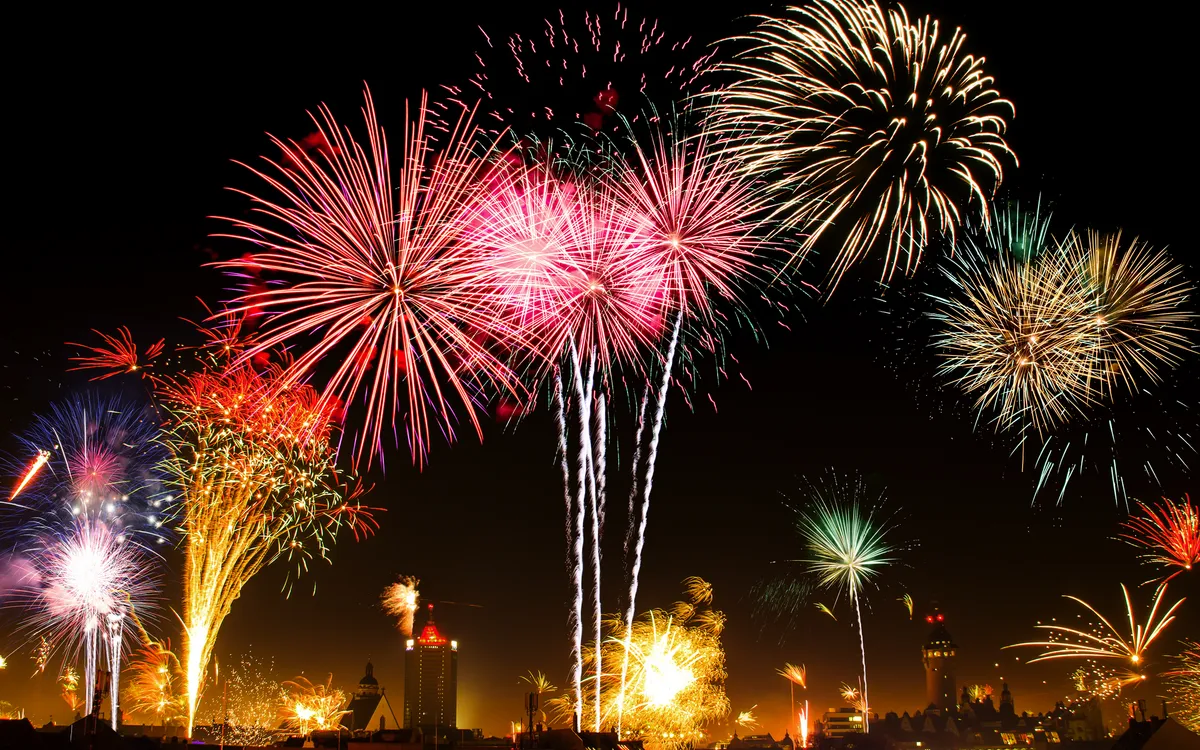 Feuerwerk über Leipzig