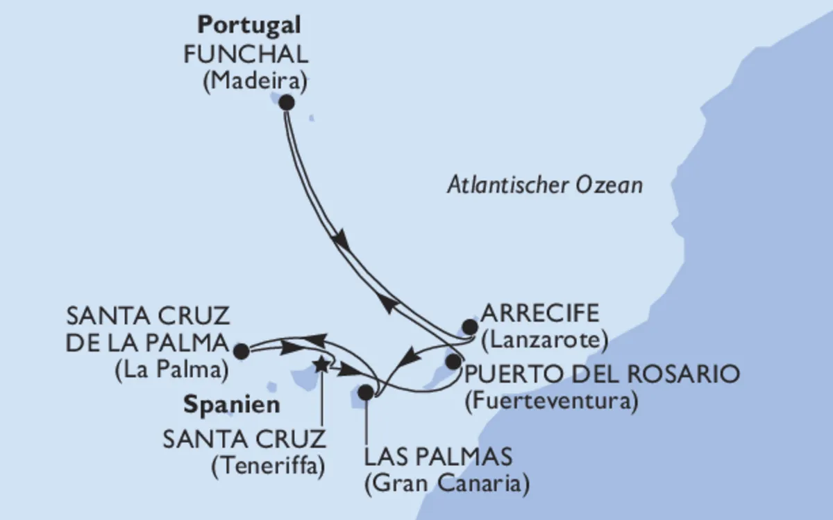 Routenplan Kanaren