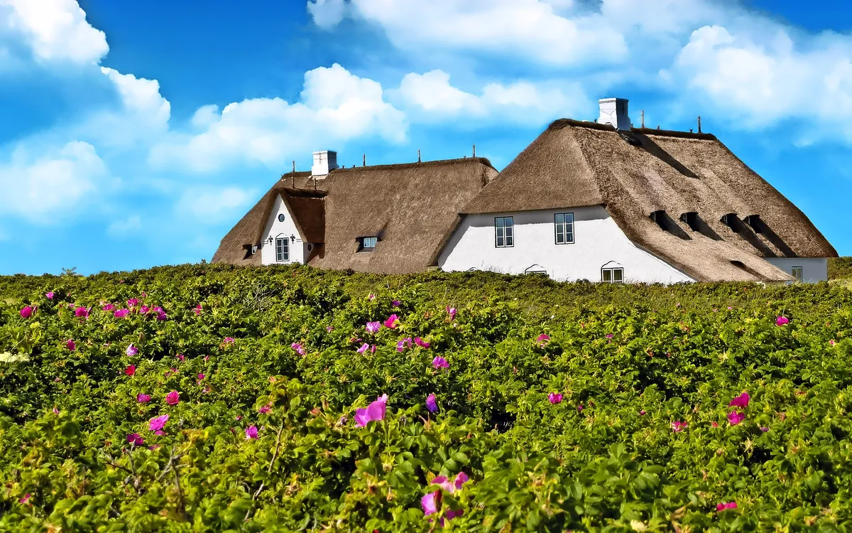 Reetdachhaus auf Sylt, Deutschland