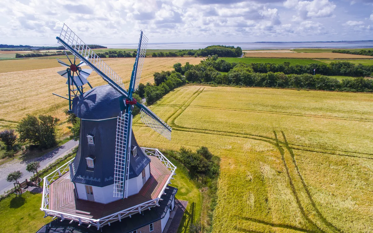 Windmühle von Borgsum auf der Insel Föhr