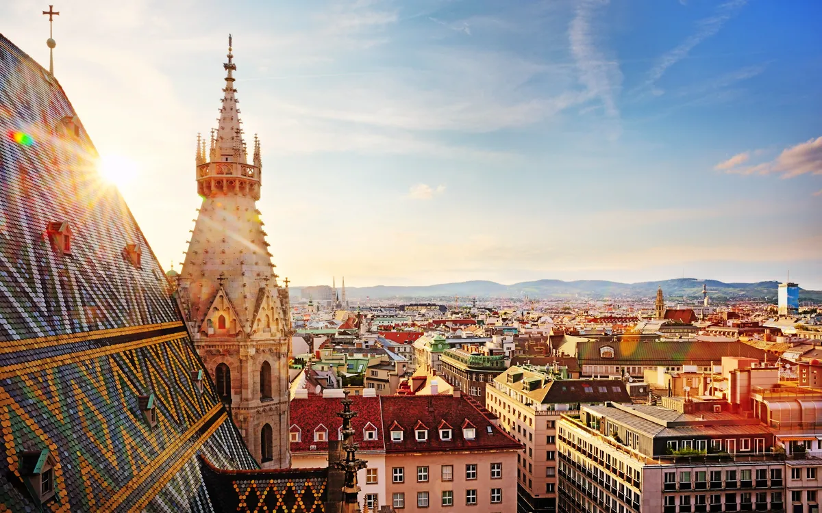 Blick vom Stephansdom über Wien