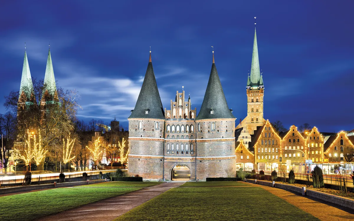 Holstentor in Lubeck, Deutschland