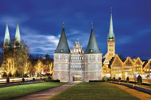 Holstentor in Lubeck, Deutschland