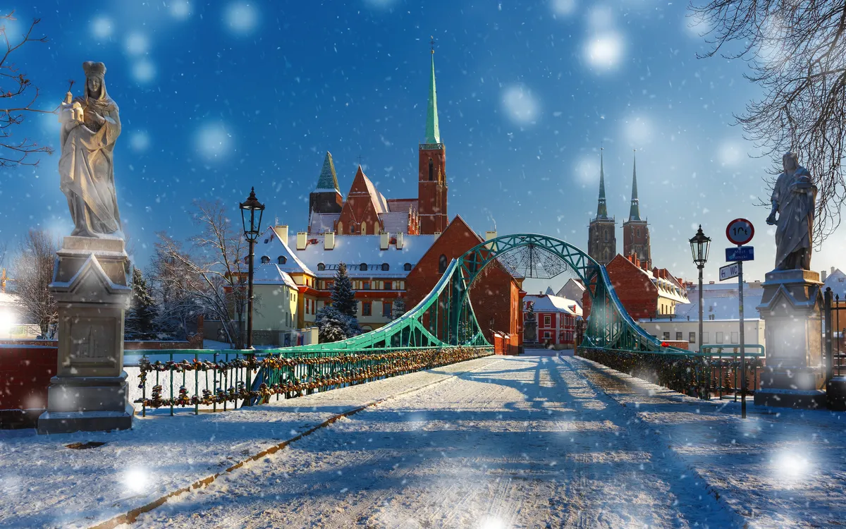 Dombrücke in Breslau, Polen