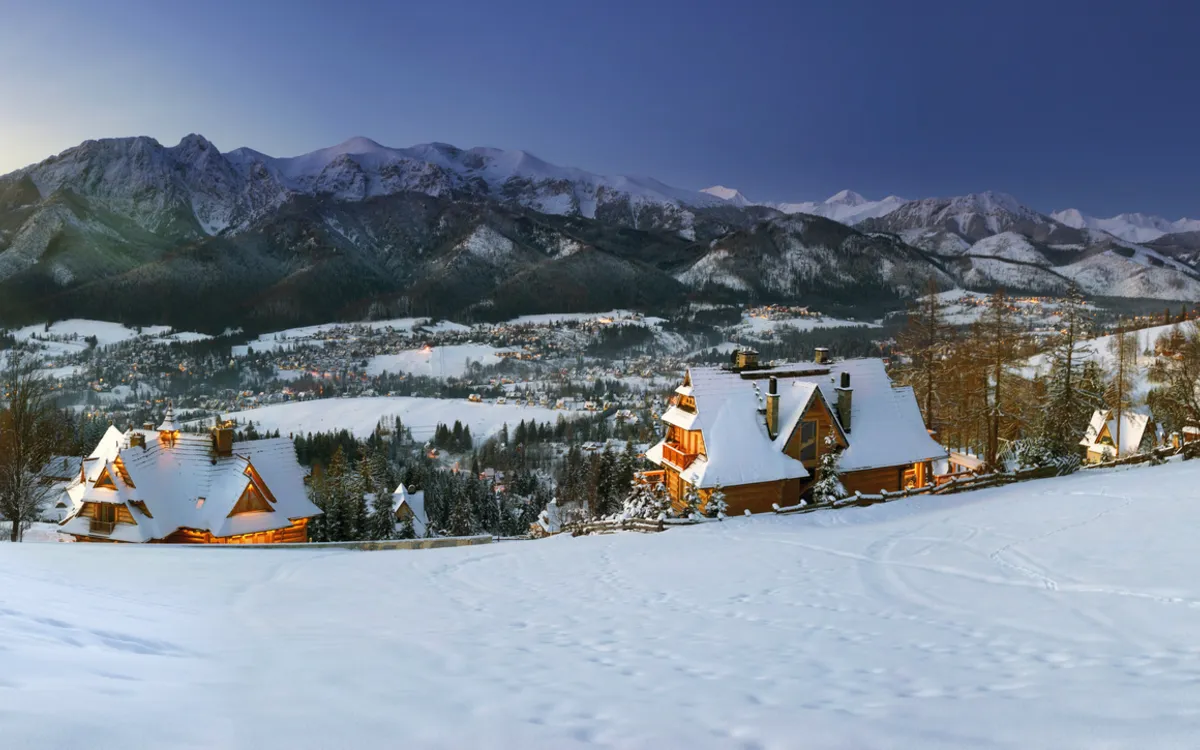 Zakopane am Fuße des Tatra-Gebirges