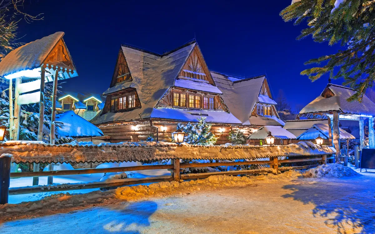 Holzarchitektur von Zakopane am Fuße des Tatra-Gebirges